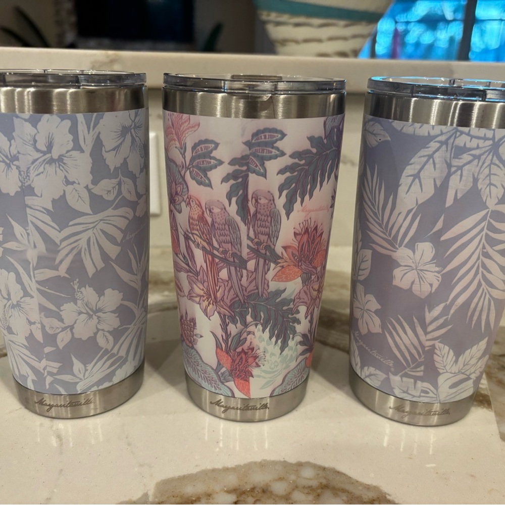Margaritaville Colorful Tropical Insulated Tumblers